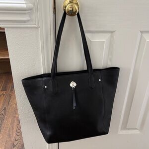 Kate Spade Elegant Black Leather Tote Bag